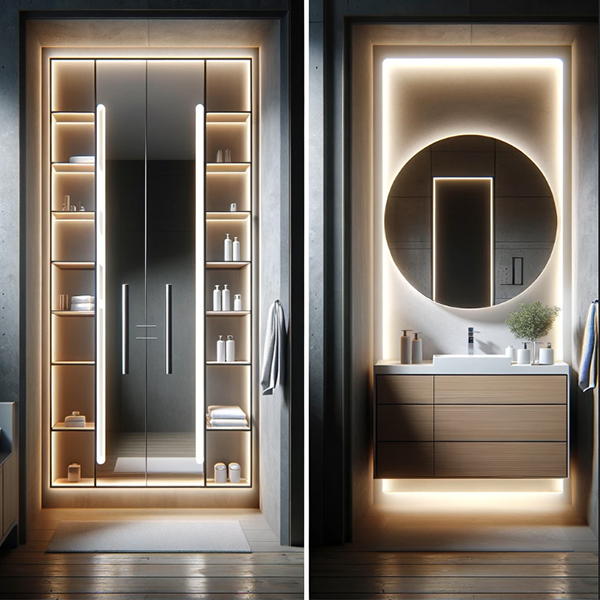 recessed medicine cabinet with mirror