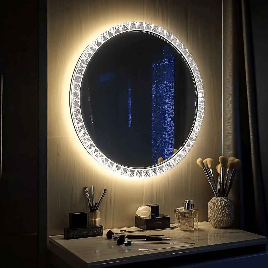 VA12 LED Luxury Crystal Diamond Vanity Mirror