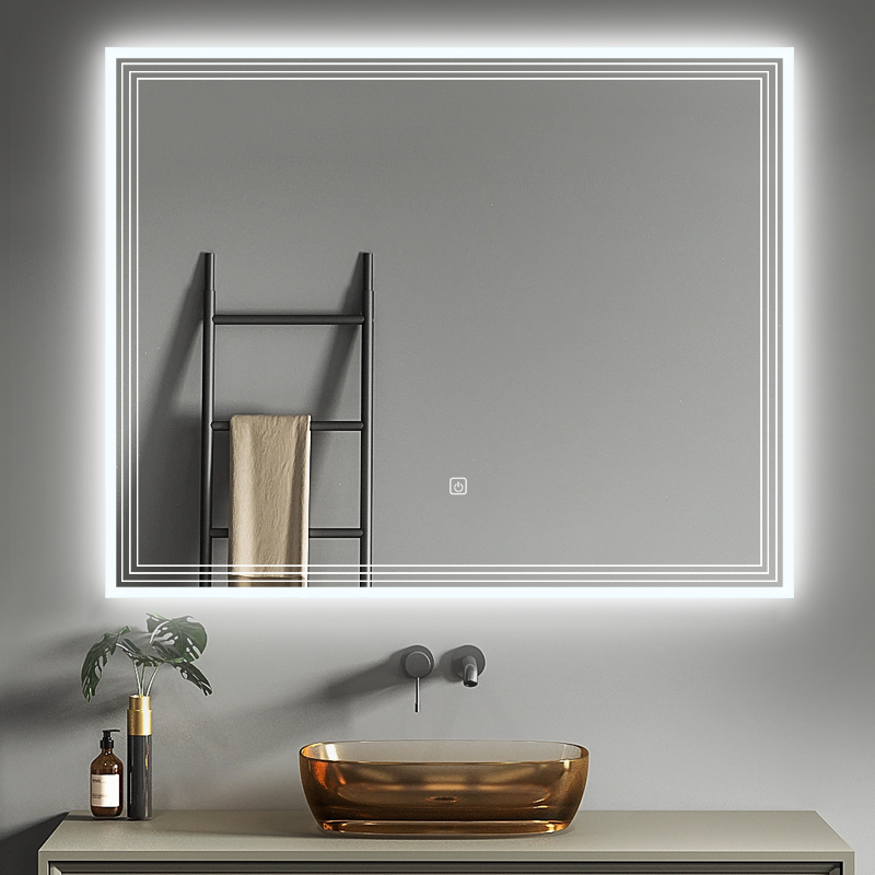 DF69 800x700mm Rectangular LED Mirror