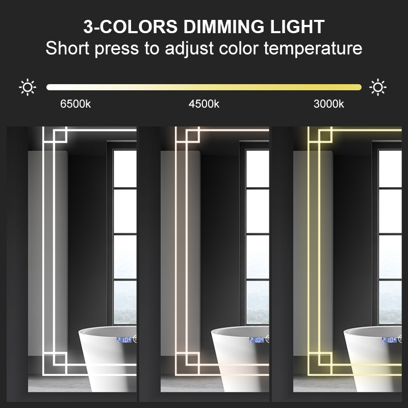 DF24 600x800mm Rectangular LED Mirror