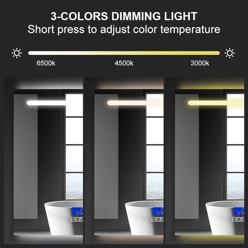 DF73 900x700mm Rectangular LED Mirror