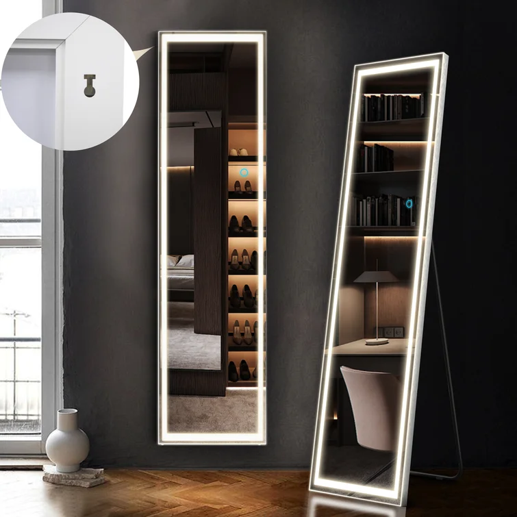 FL01 16''H x 63''W x 0.8''D Rectangle LED Full Length Mirror