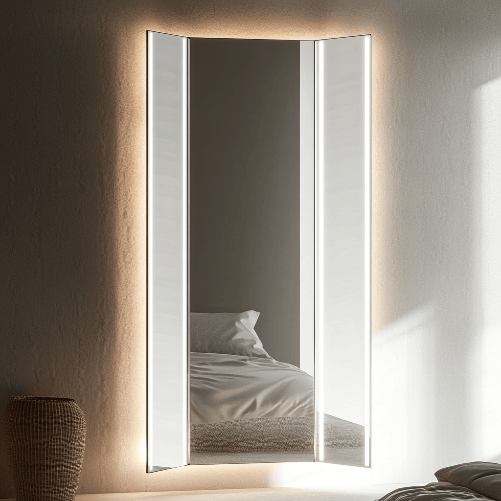 folding full length mirror